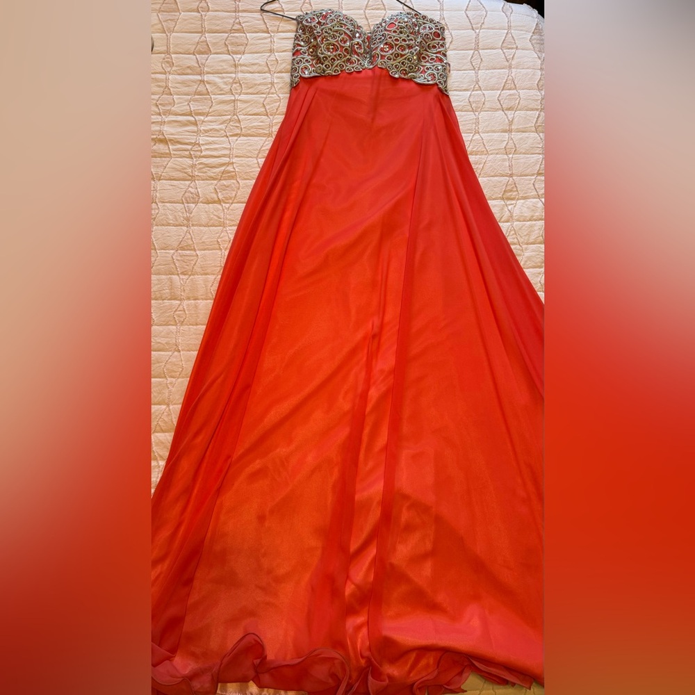 salmon dress Size S
